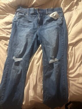 Torrid Distressed Light Blue Boyfriend Jeans
